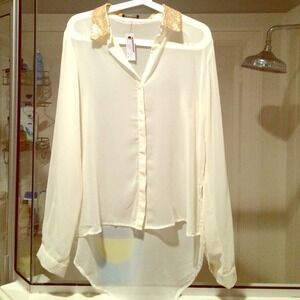 Langford Market hi-lo collared button down